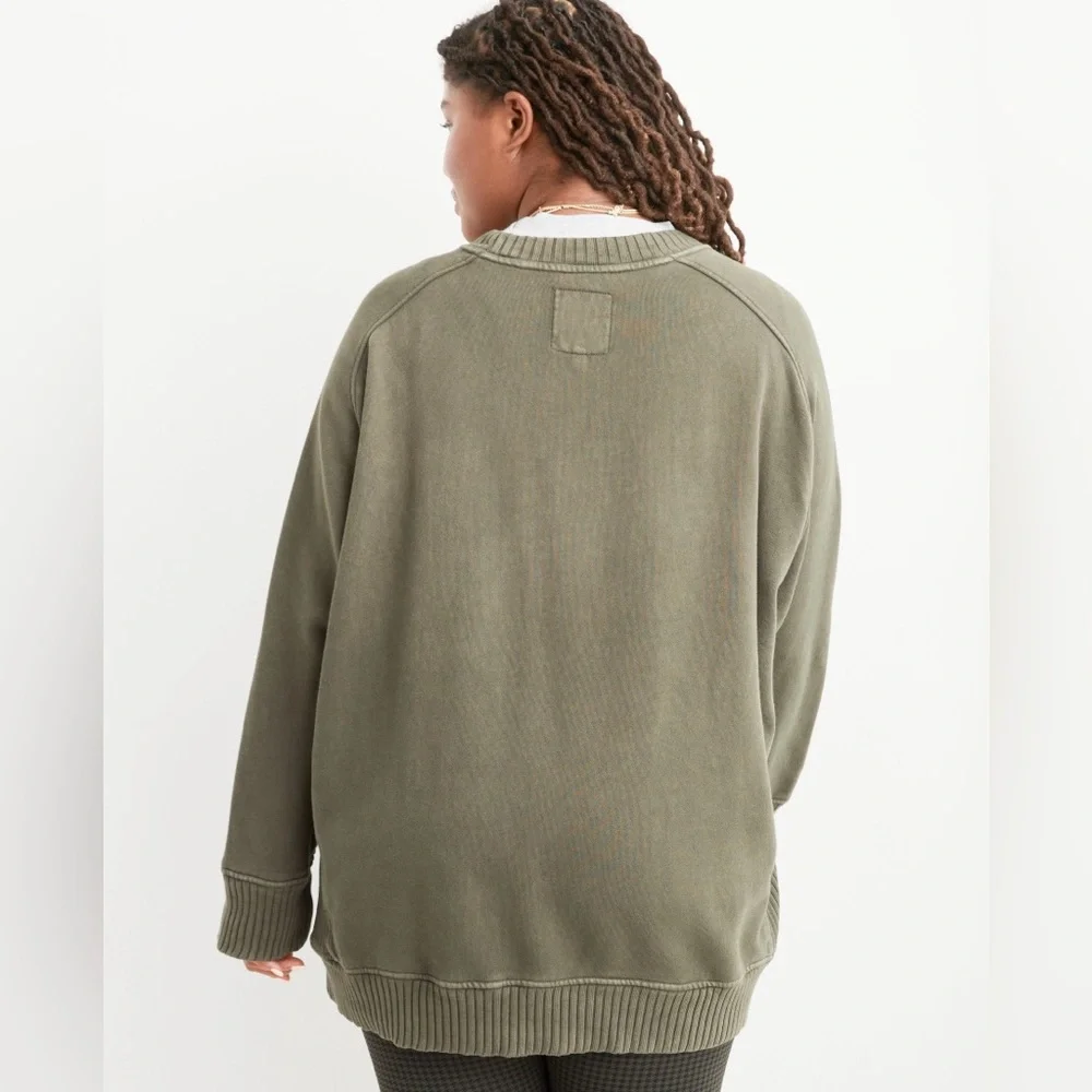 Aerie Down-To-Earth Oversized Crew Sweatshirt Women’s Size Medium (NWOT) - Picture 13 of 15